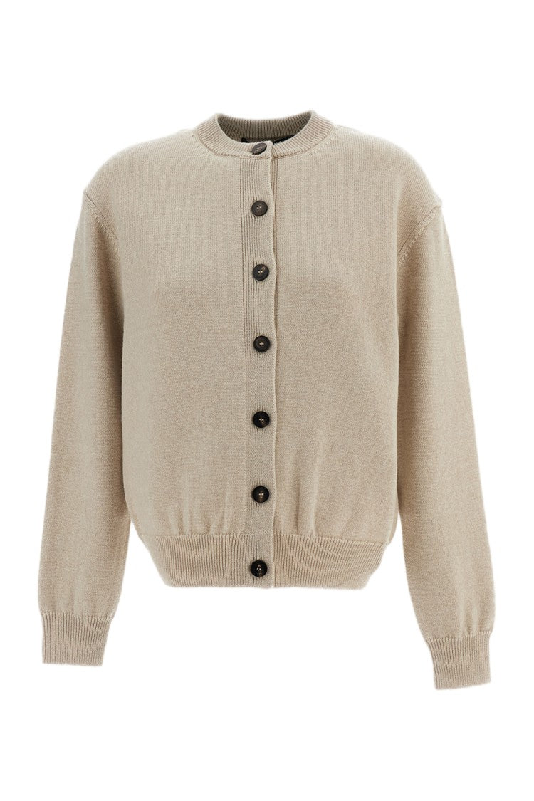 Jacquemus Beige Le Cardigan Moulin Ribbed Merino Wool Cardigan