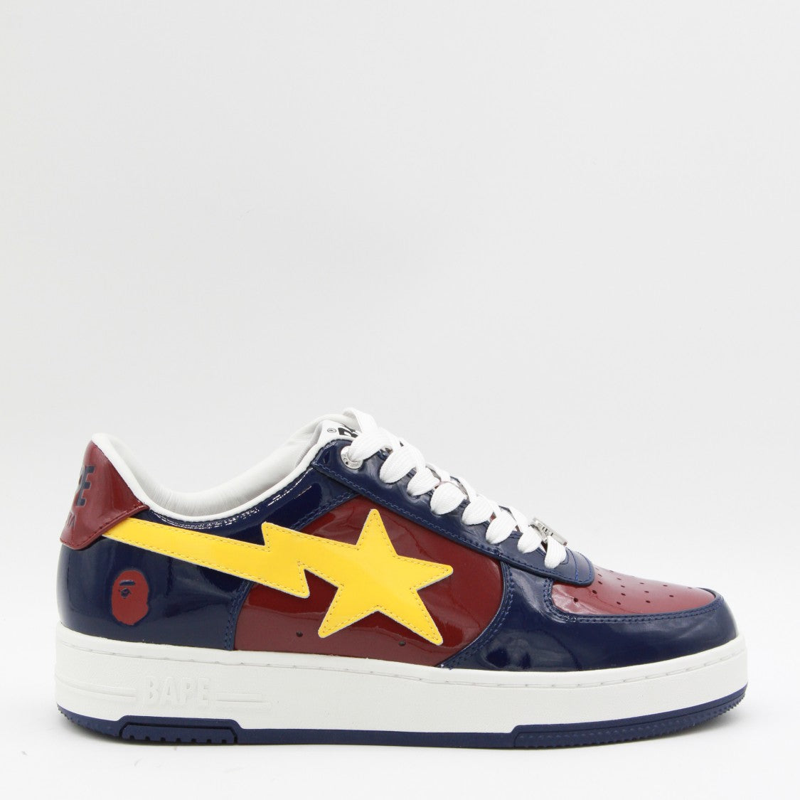 Bape Glossy Finish Sneakers With Star