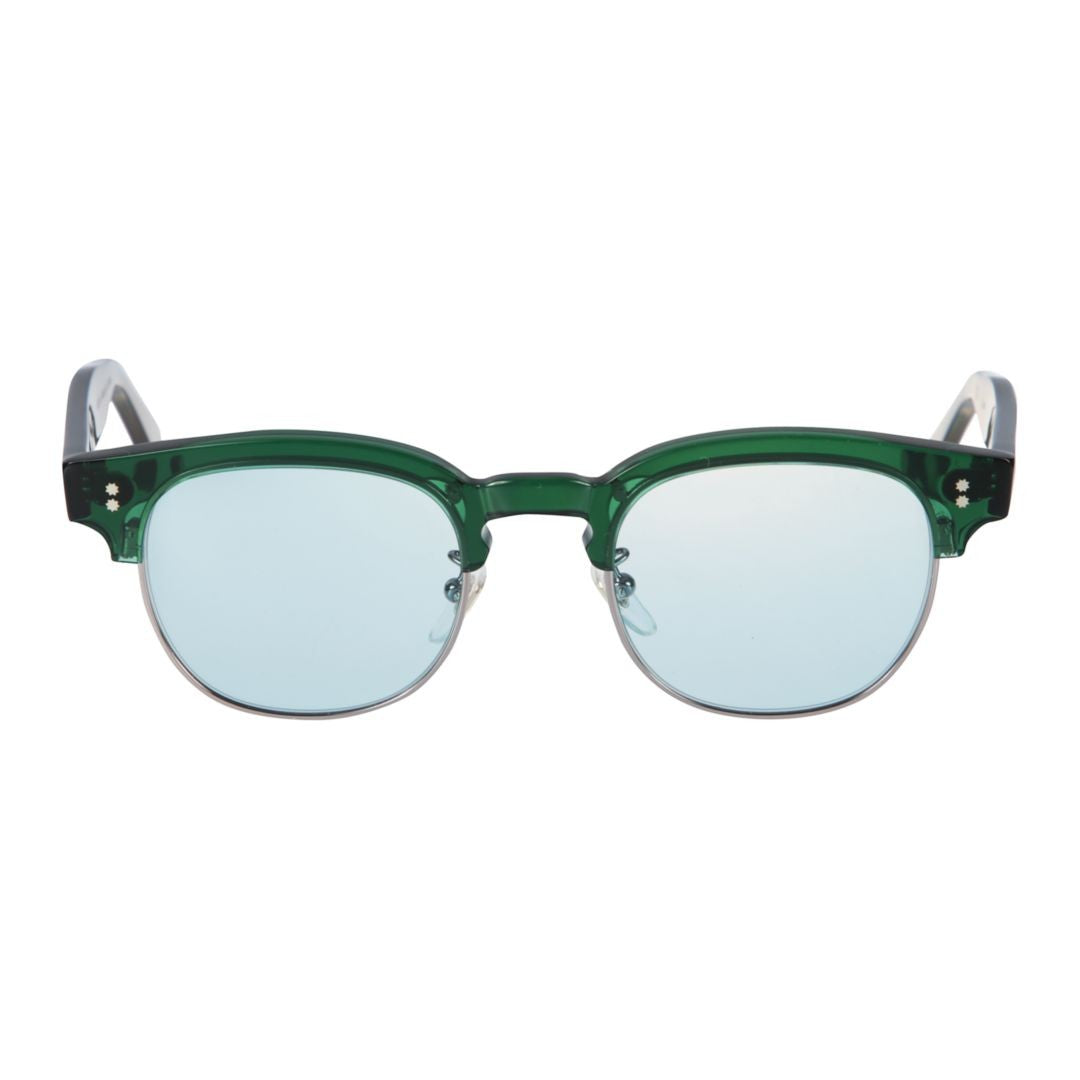 Kador Woody Cm Translucent Dark Green Clubmaster Sunglasses