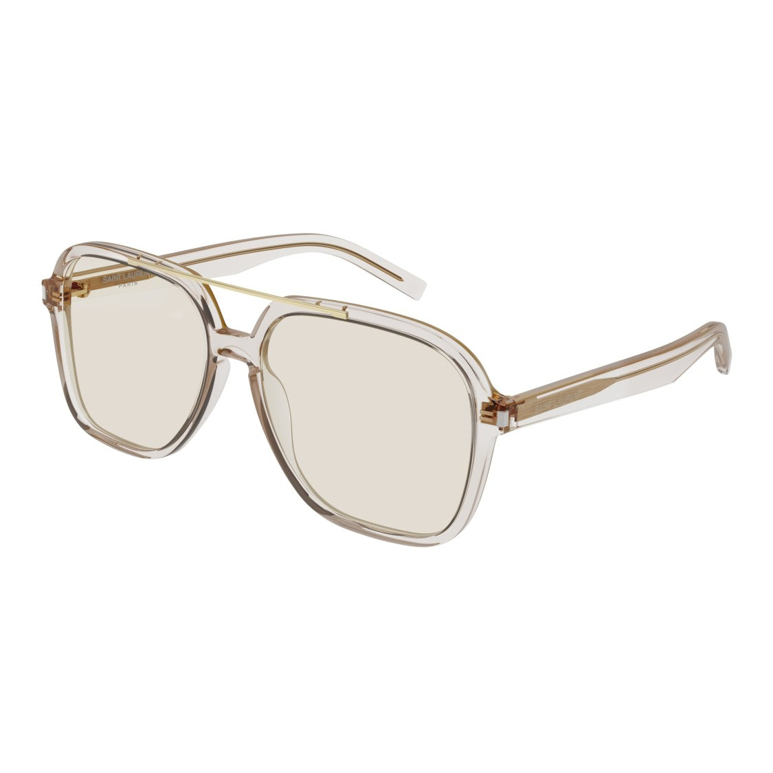 Saint Laurent Beige Sl 545 Square Acetate Sunglasses