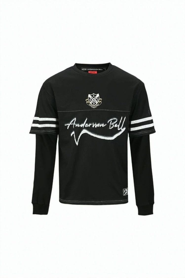 Andersson Bell Layered Long-Sleeve Black Tee