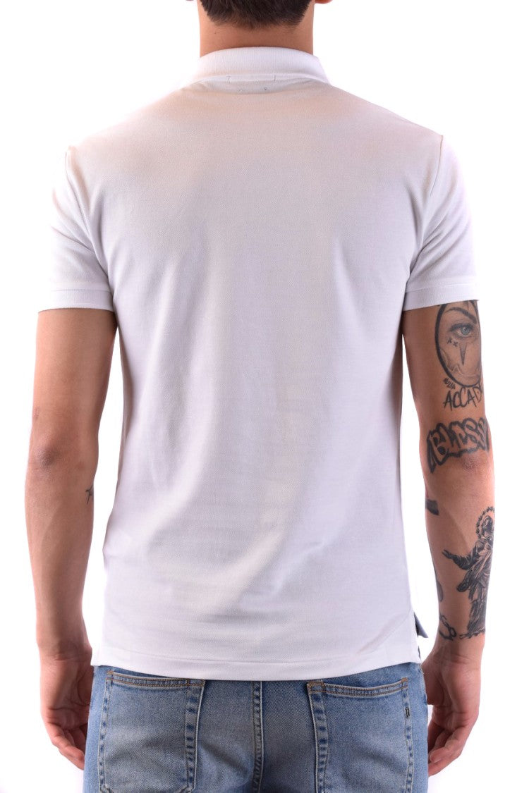Polo Ralph Lauren Fitted White Polo Shirt With Embroidered Logo