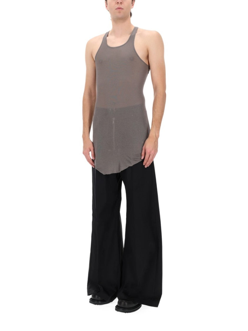 Rick Owens Muted Taupe Scoop Neck Cotton Tank Top