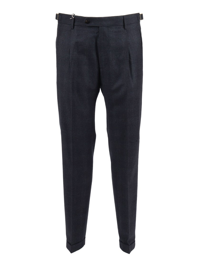 Berwich Classic Tailored Grey Trousers With Straight Leg Design