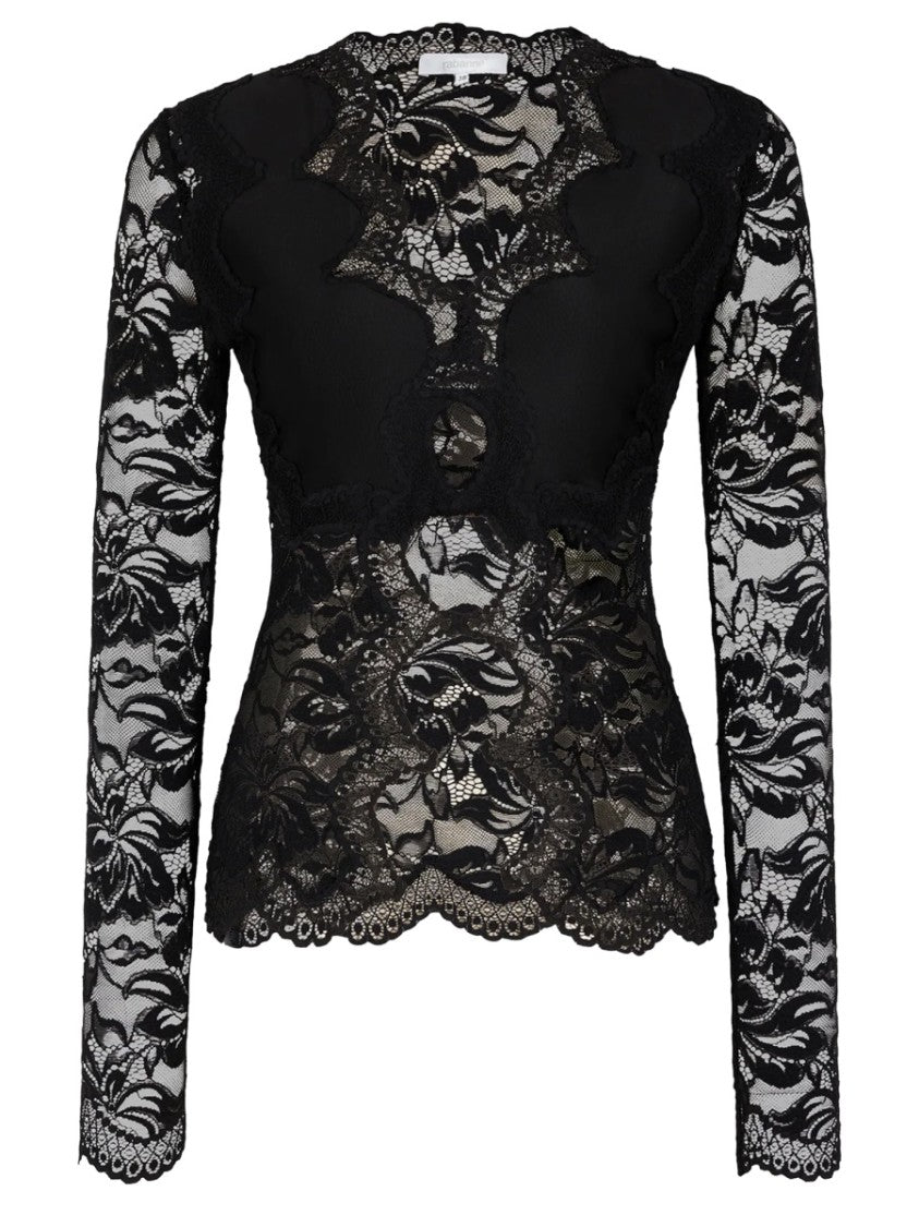 Rabanne Top In Pizzo Polyamide Blouse