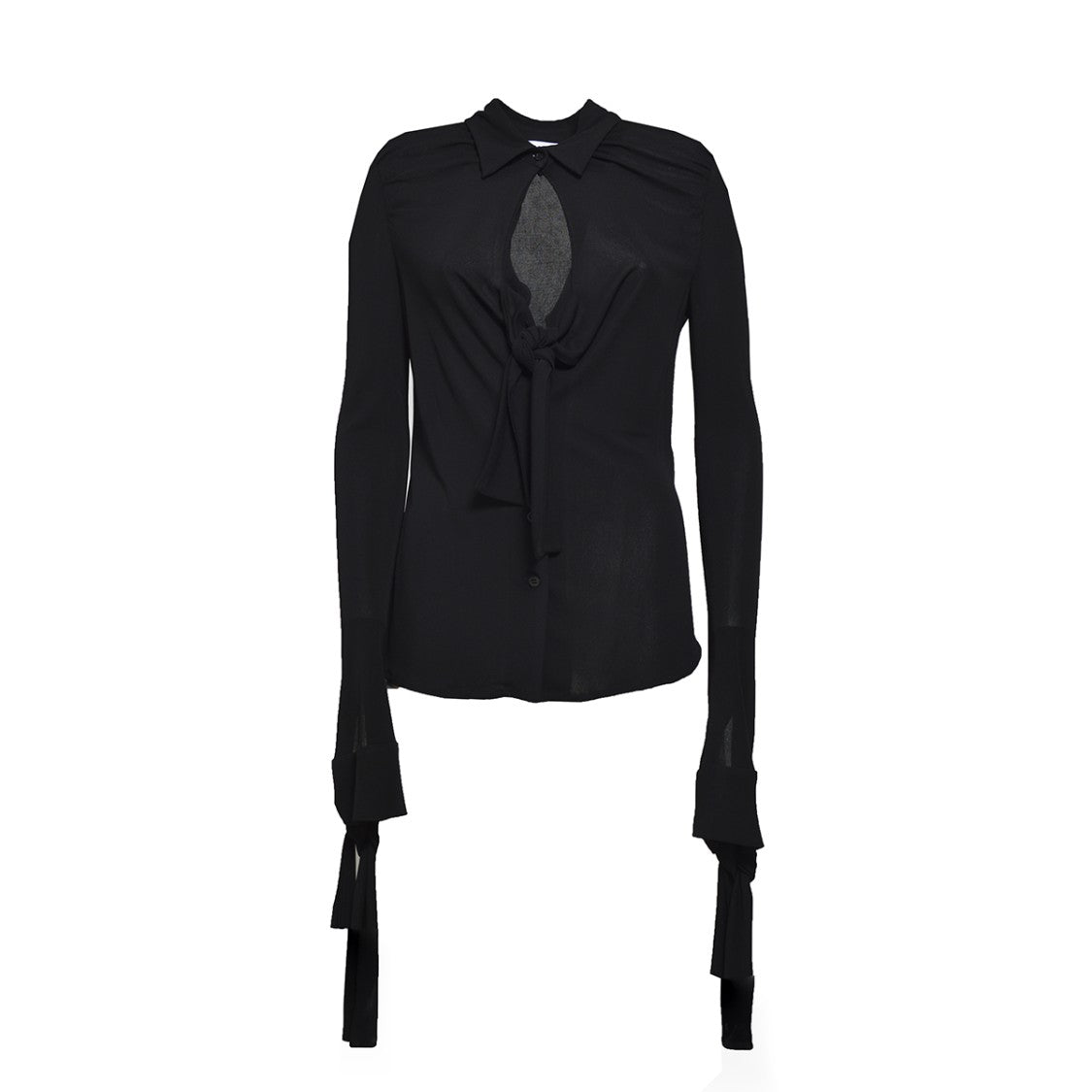 Msgm Viscose Shirt With Teardrop Neckline