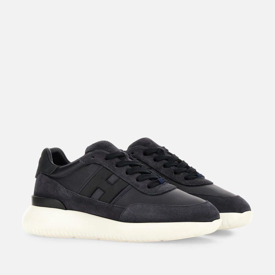 Hogan H709 Allacciato H Banda Sneakers In Blue