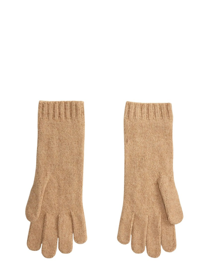 Polo Ralph Lauren Camel Cable-Knit Wool-Cashmere Gloves