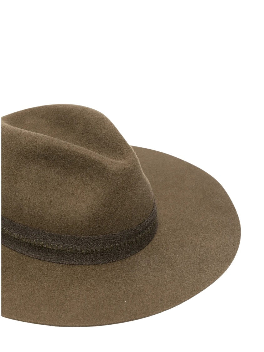 Golden Goose Beige Flat-Brim Fedora Hat