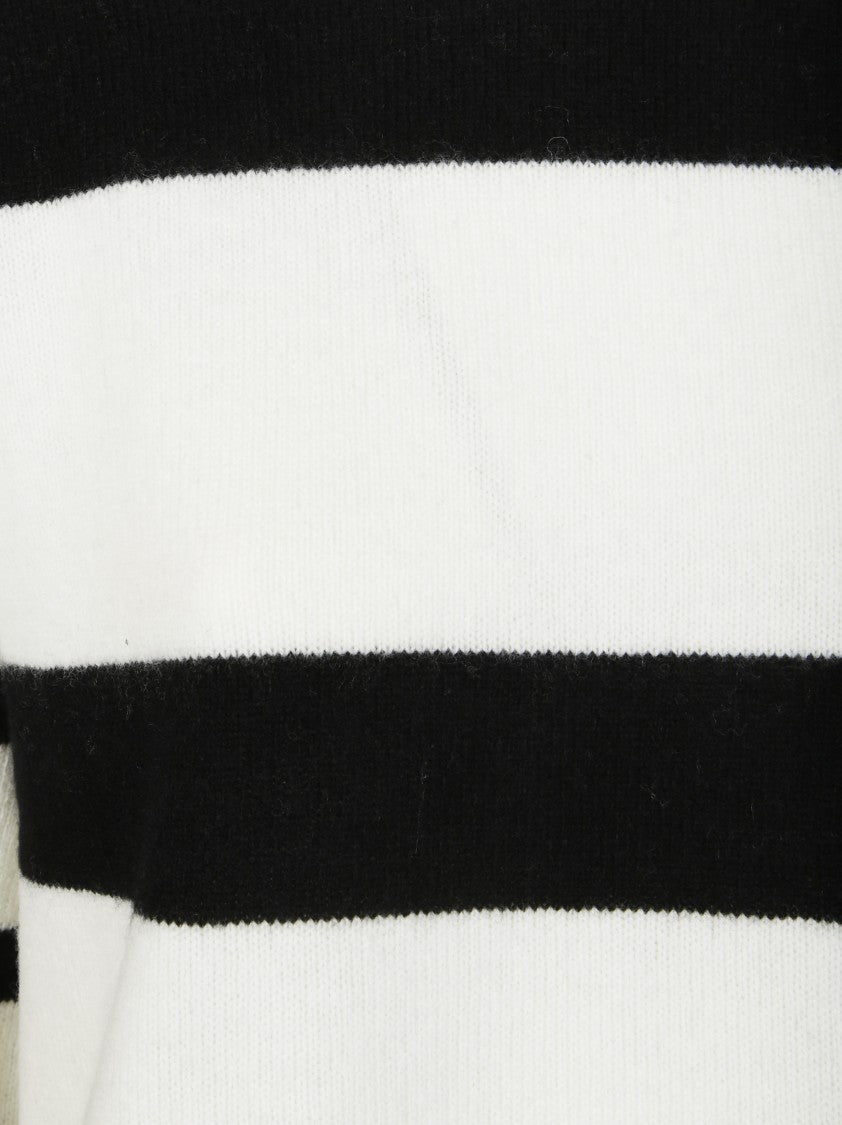 Liu Jo Cropped Striped Turtleneck Sweater