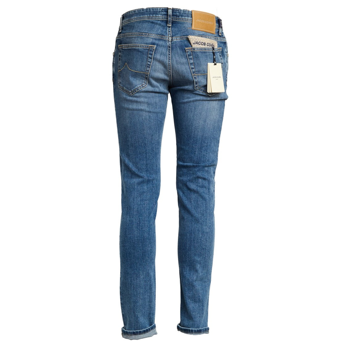Jacob Cohen Super Slim Fit Jeans With Five Pockets And Contrast Stitching