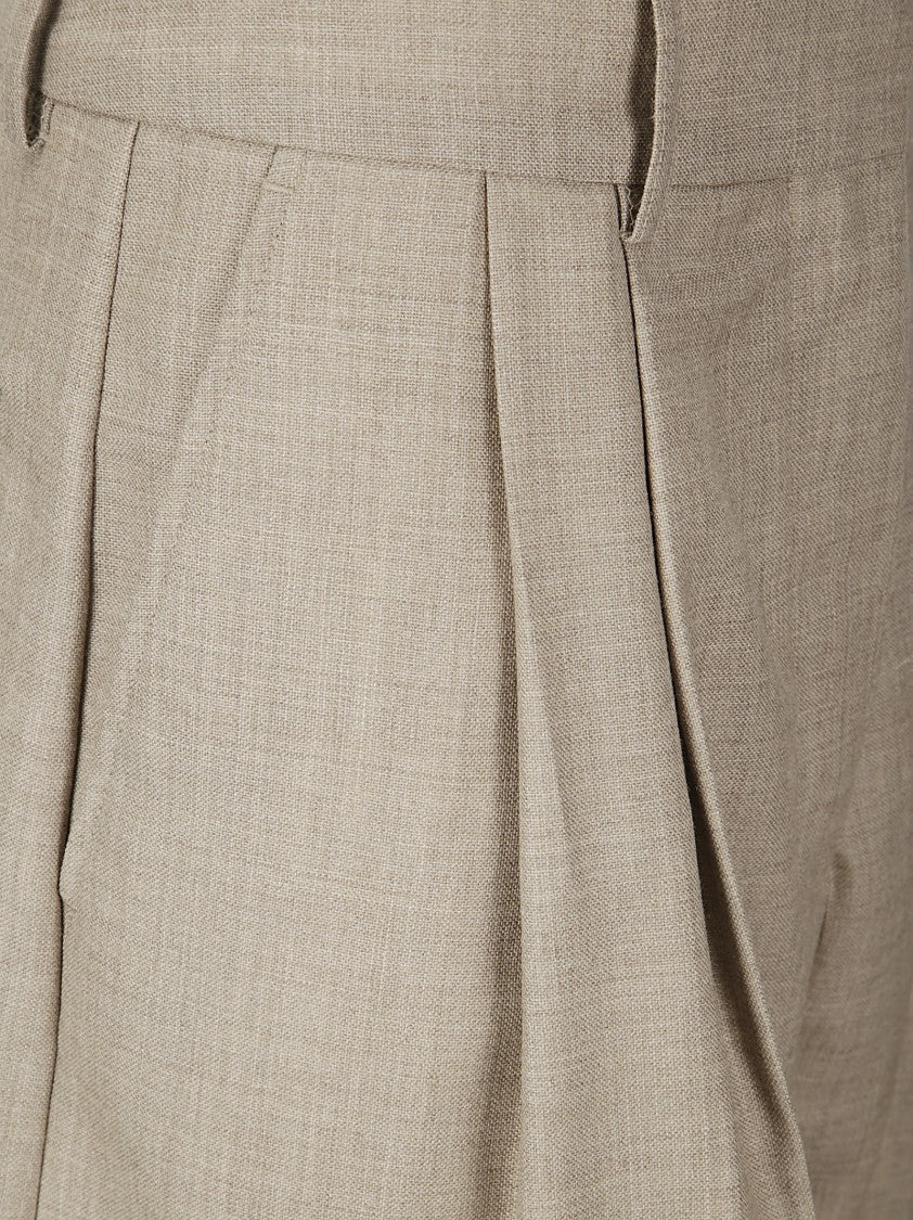 Studio Nicholson Wide Leg Trousers With Pleats