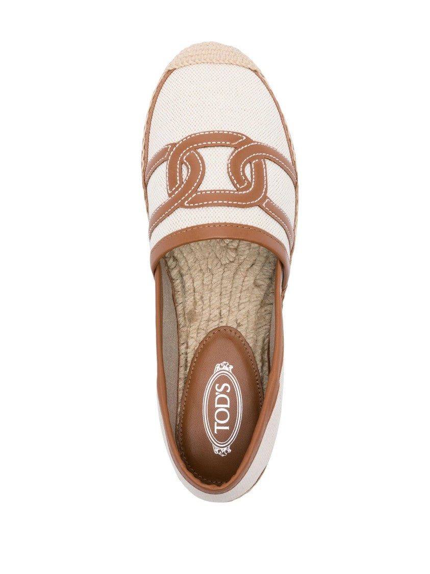 Tod's Chain-Applique Espadrilles With Rubber Sole