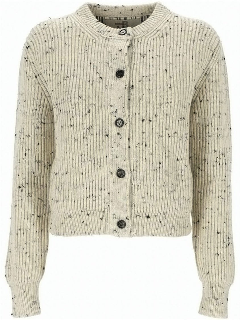 Bottega Veneta Cropped Cardigan With Ribbed Knit Texture