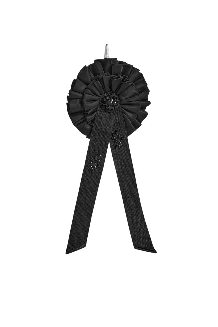 Simone Rocha Ribbon Rosette Coin Purse With Beaded Embroidery