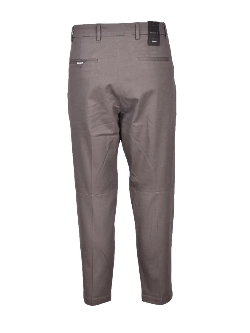 Golden Craft 1957 Tailored Turquoise Trousers With Mid-Rise Waist And Tapered Cut