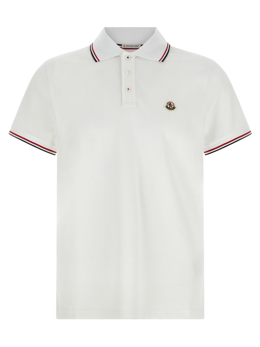 Moncler Piqué Cotton Polo Shirt