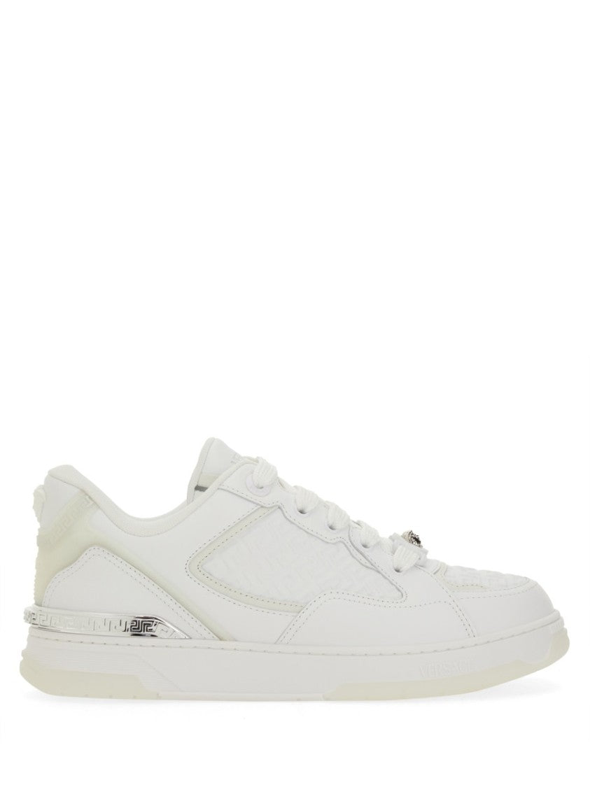 Versace Textured Leather Sneakers