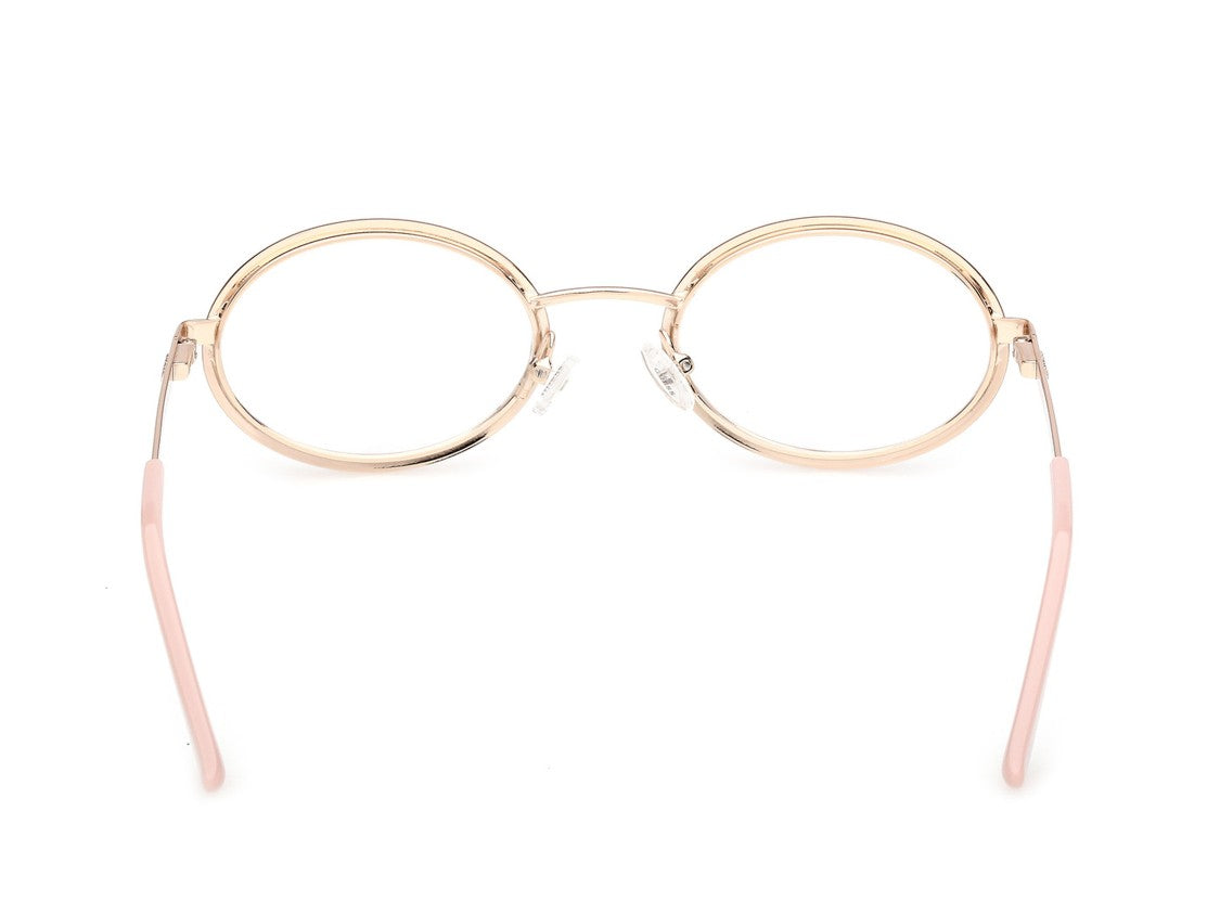 Guess Gold Gu50362 Round Rhinestone Eyeglasses