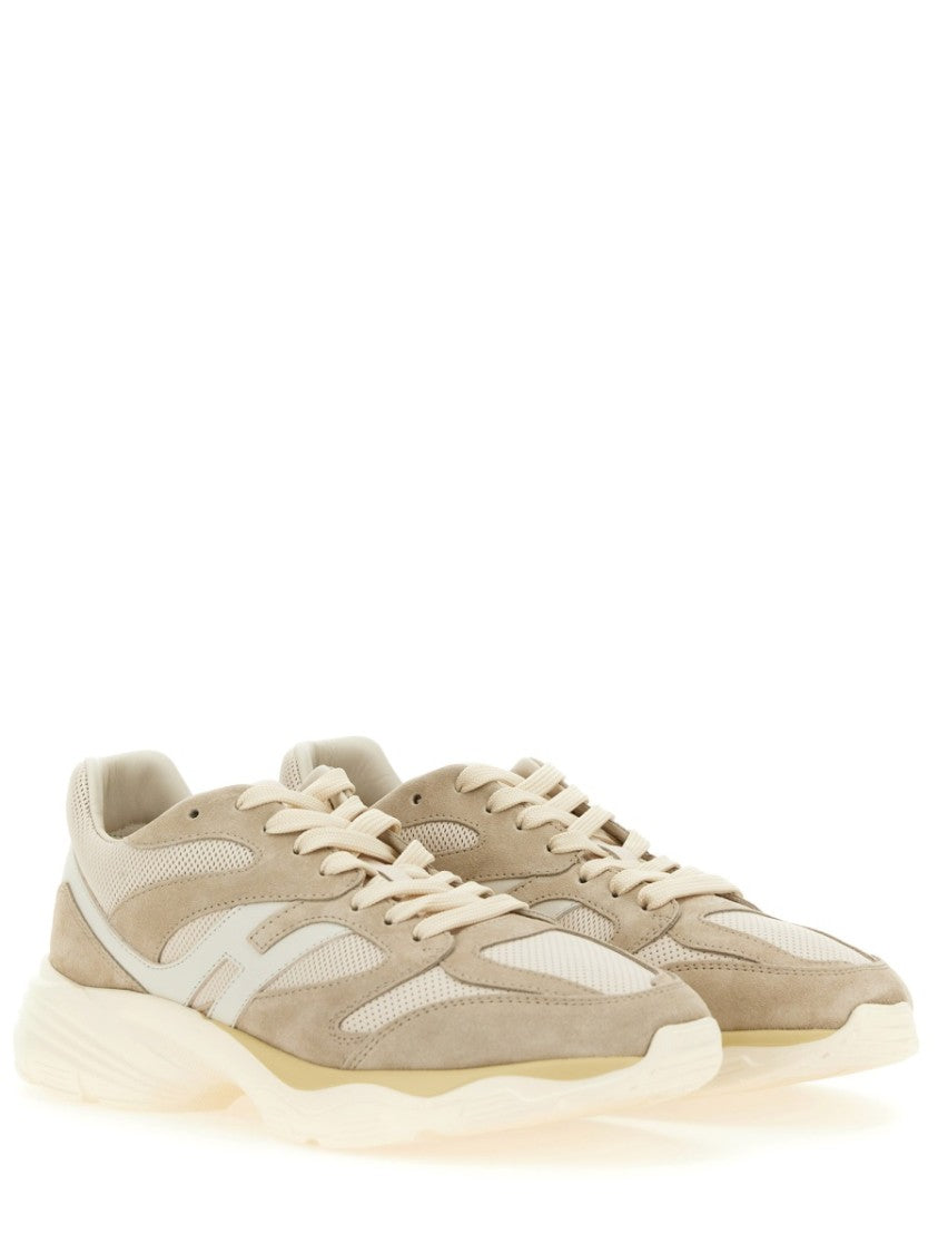 Hogan Calfskin Sneakers With Textured Upper And Sole