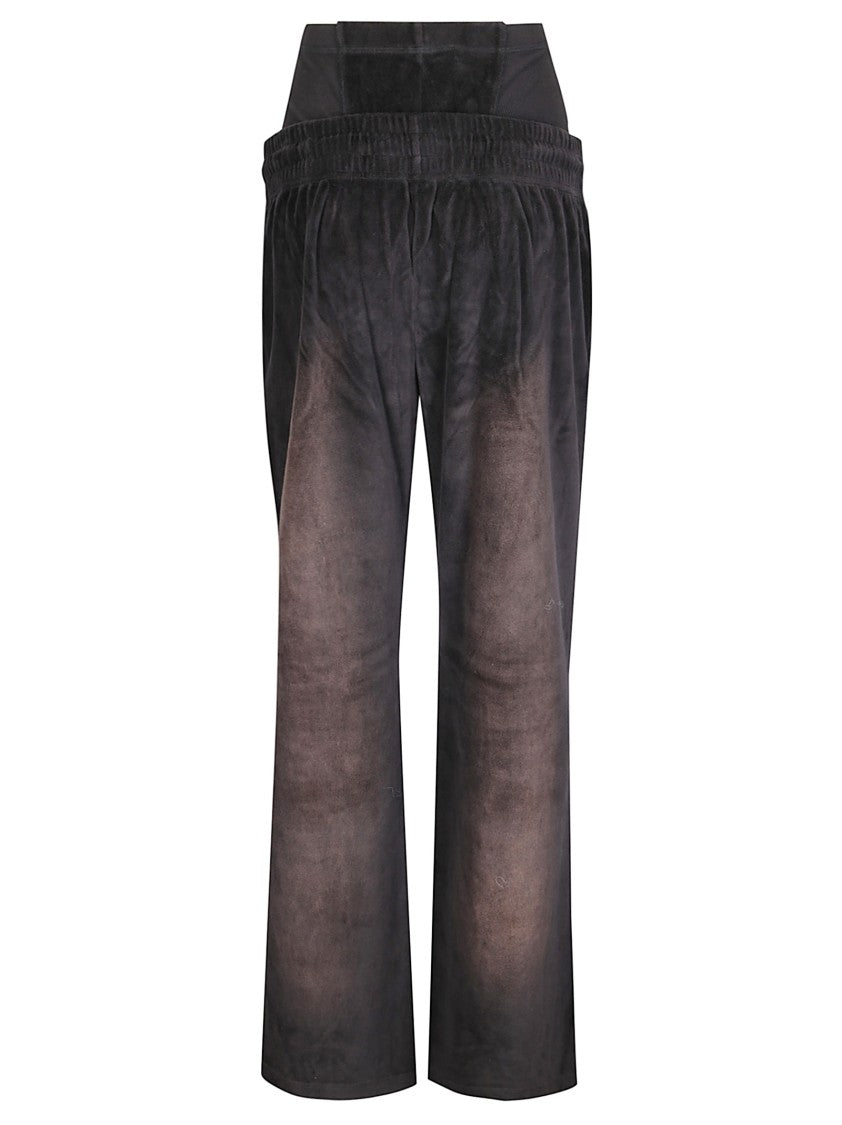 Knwls Velour Sport Pants With Adjustable Waist And Inner Layer