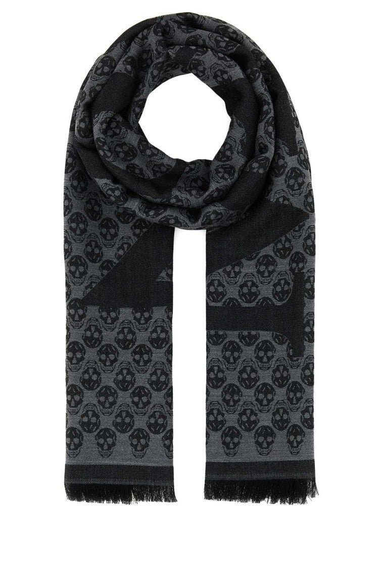 Alexander Mcqueen Embroidered Wool Foulard
