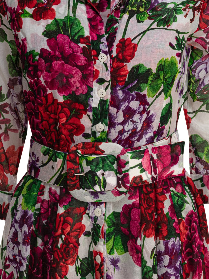Samantha Sung Floral Print Cotton Dress
