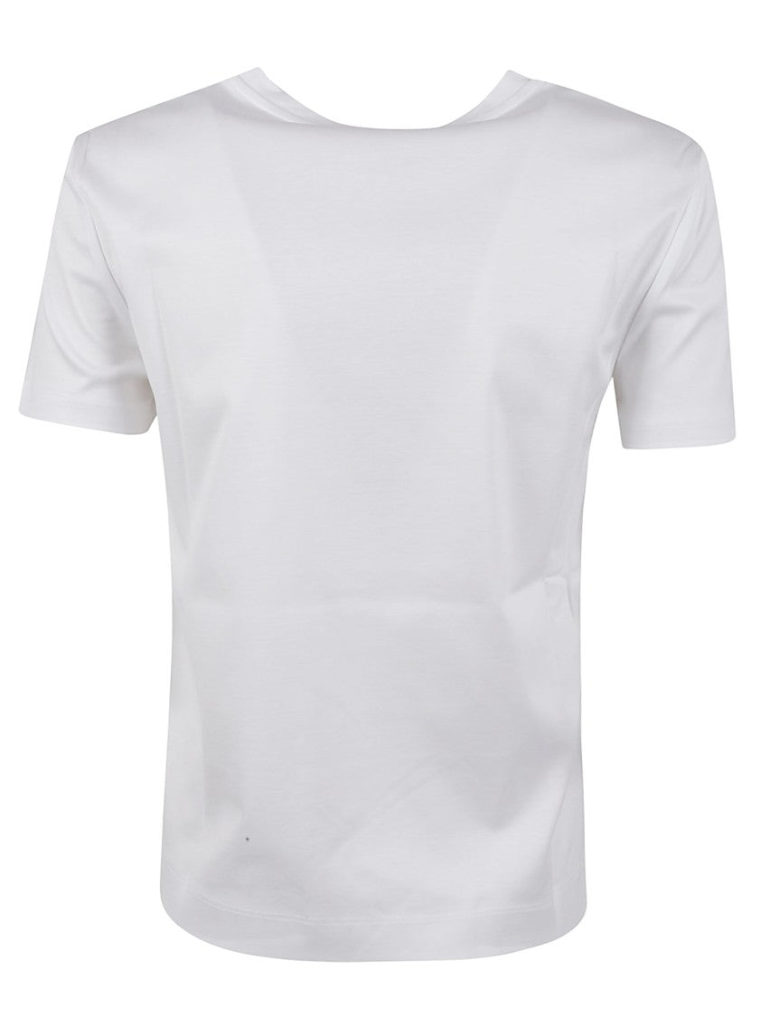 Max Mara Classic Short-Sleeve T-Shirt With Subtle Embroidery