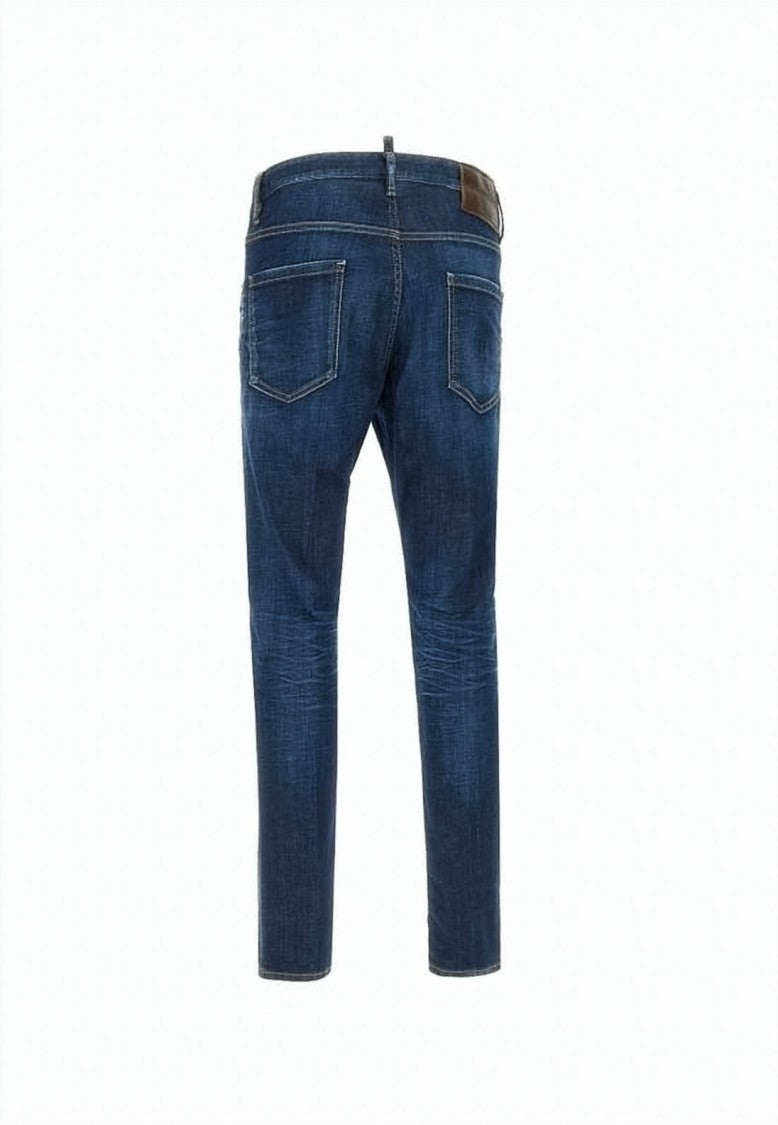 Dsquared2 Slim-Fit Blue Denim Pants With Classic Five-Pocket Design