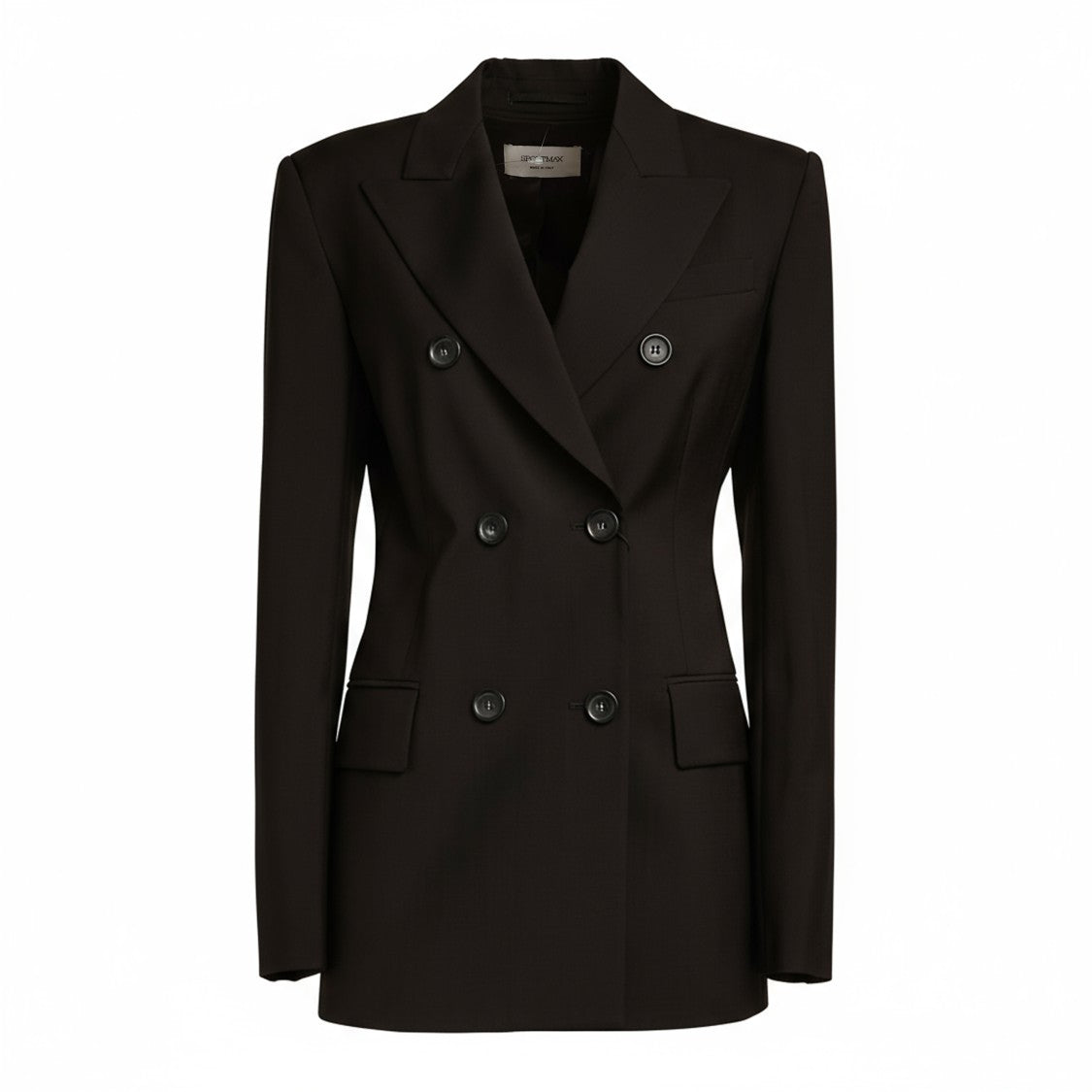 Sportmax Tailored Black Blazer With Notch Lapel And Flap Pockets