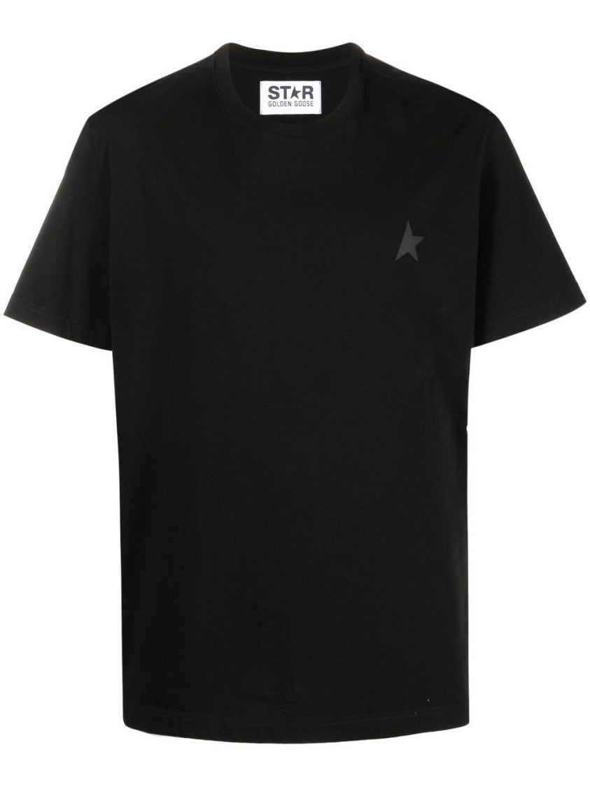 Golden Goose Black Silk And Nylon Star T-Shirt