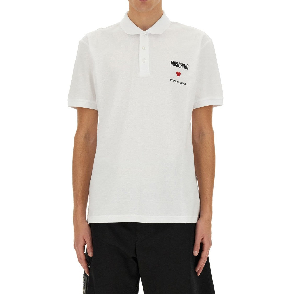 Moschino In Love We Trust Cotton Polo
