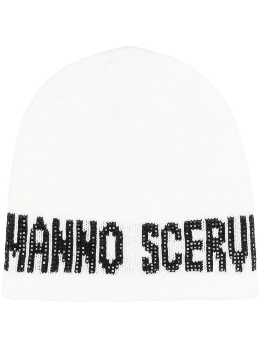 Ermanno Scervino Classic White Knit Beanie