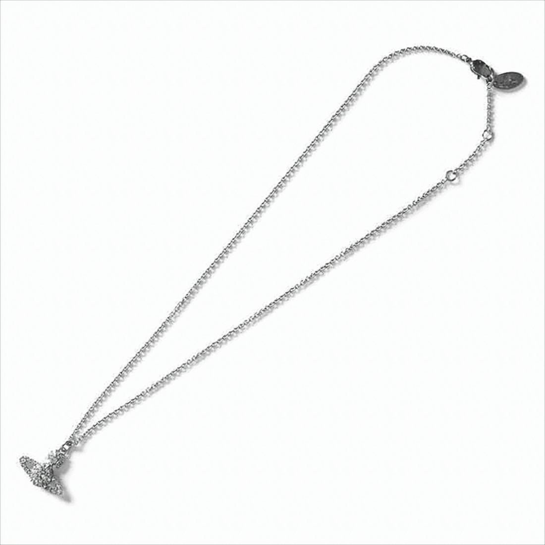 Vivienne Westwood Silver Pendant Necklace With Orb And Cross Design