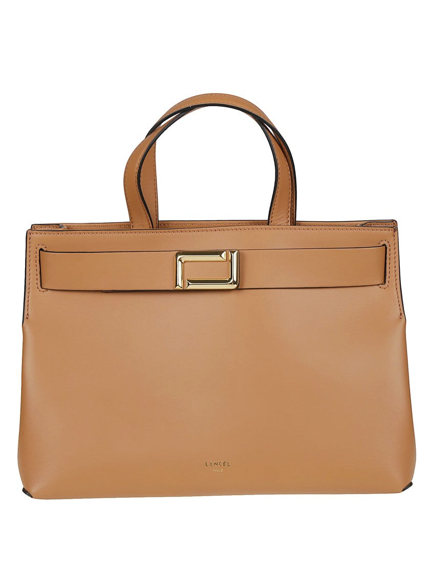 Lancel Brown Angele Medium Cow Leather Tote Bag