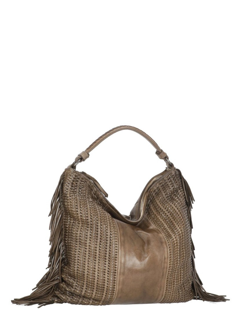 Reptile's House Spacious Brown Reptile's House Shoulder Bag