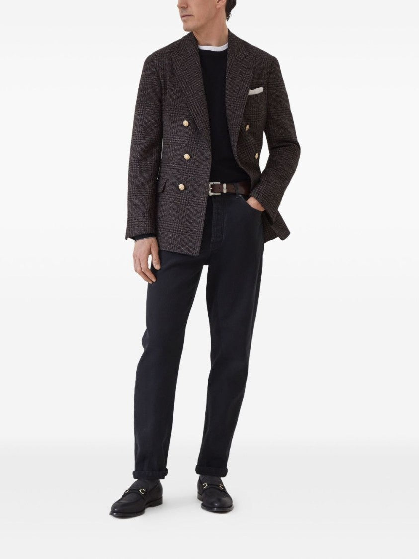 Brunello Cucinelli Round Neckline Black Sweater