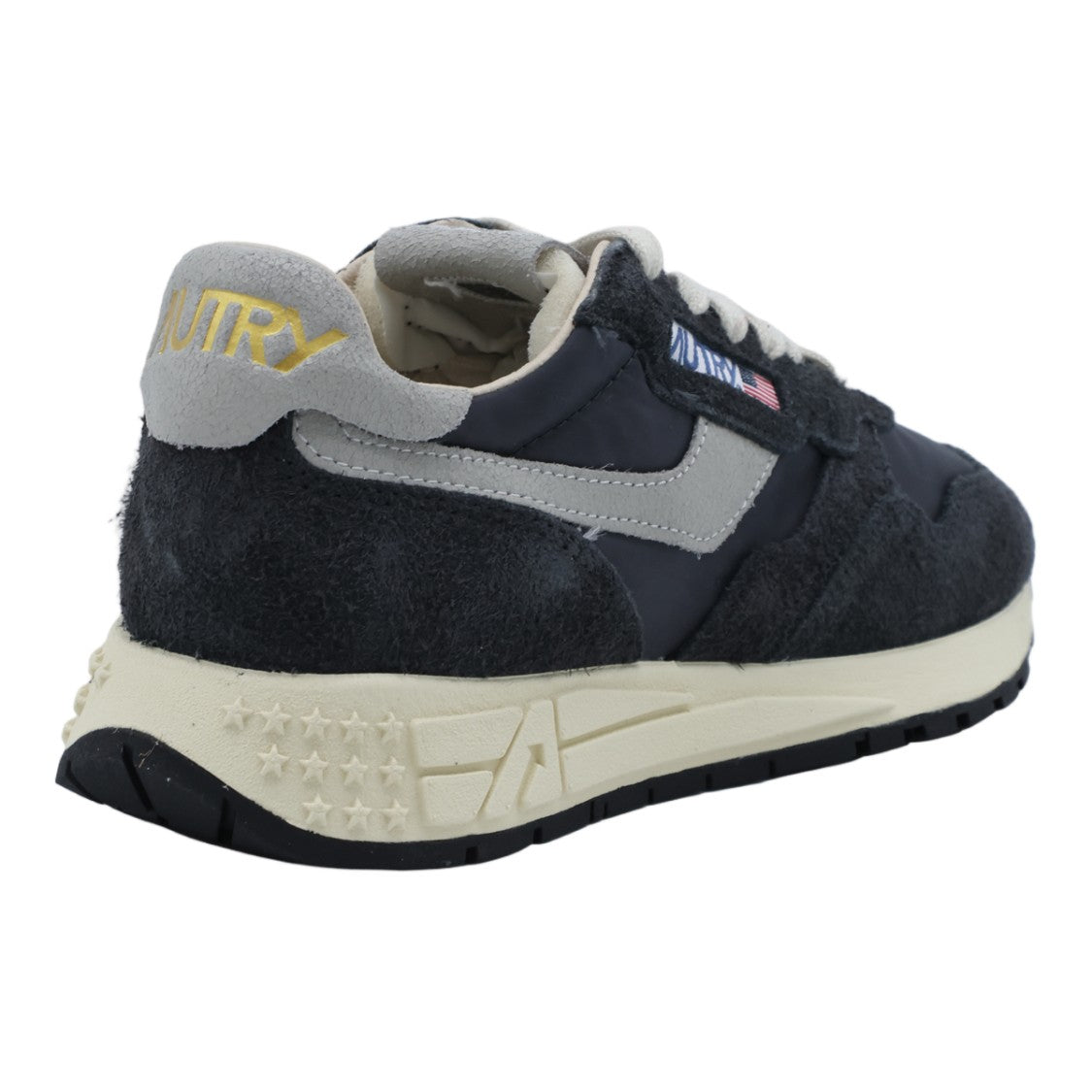Autry Lace-Up Sneakers With Suede And Smooth Fabric Panels