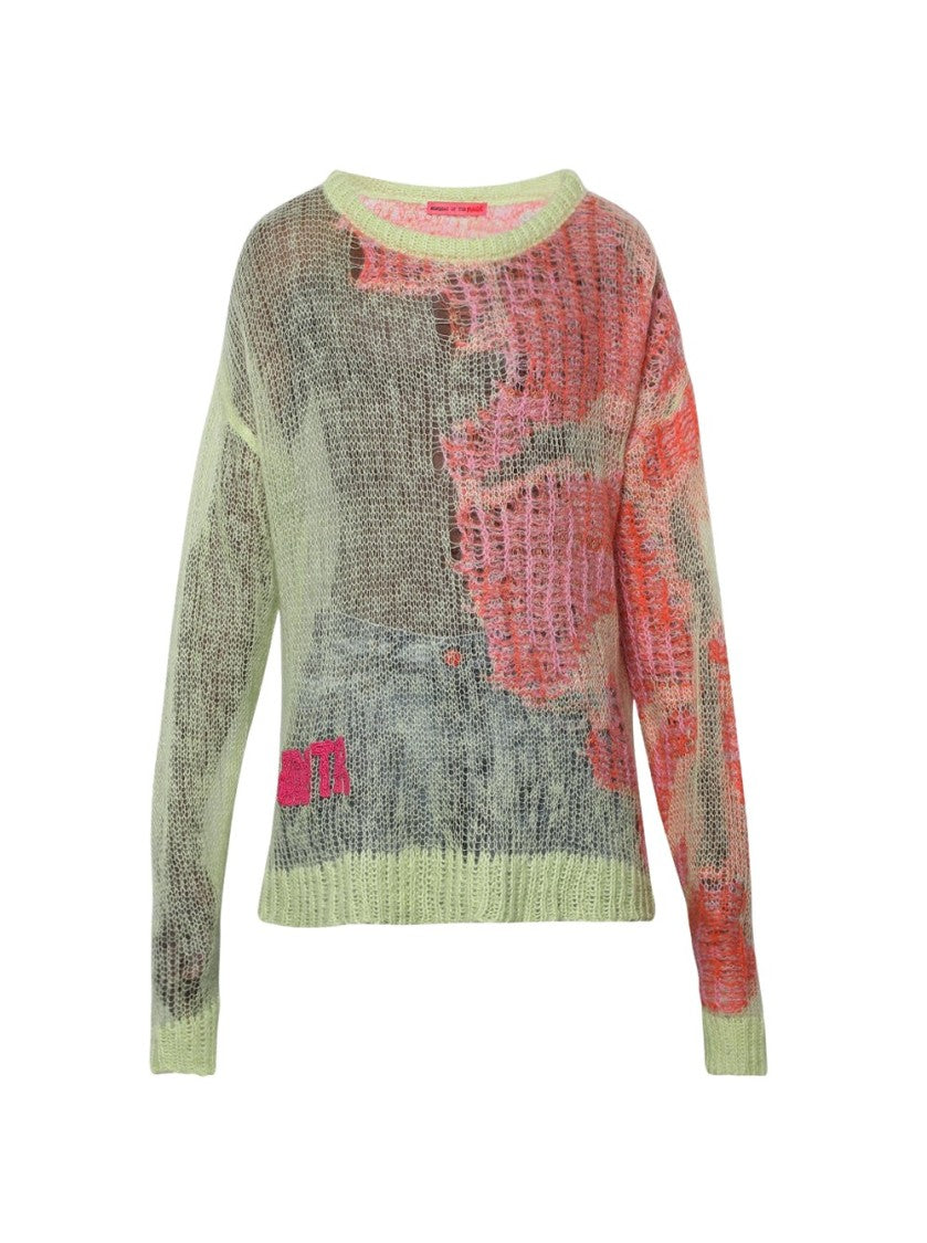Members Of The Rage Open Knit Sweater