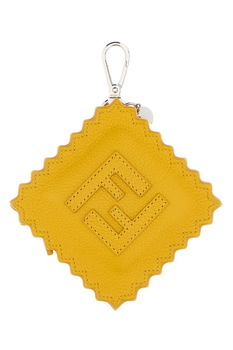 Fendi Yellow Leather Raviolo Charm