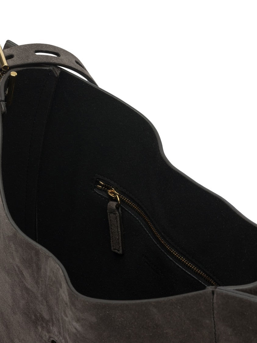 Minobossi Crescent-Shaped Crossbody Bag In Soft Calfskin