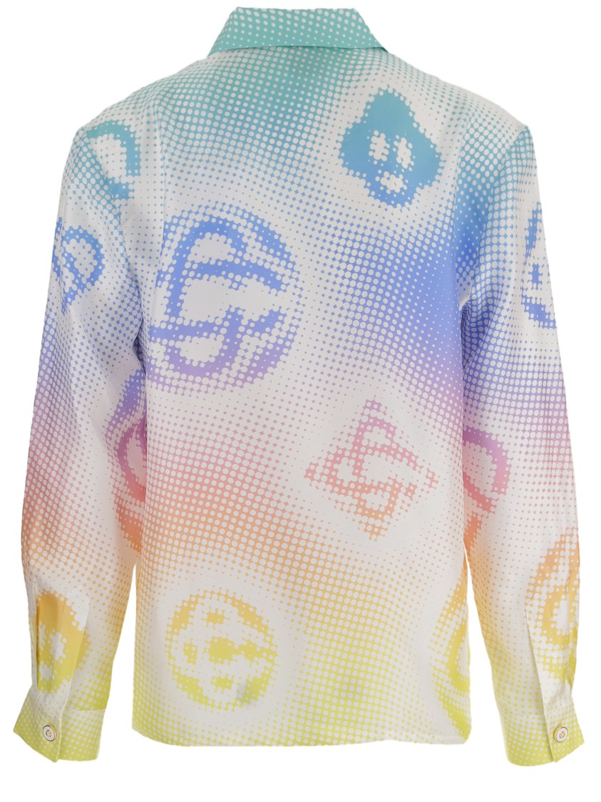 Casablanca Graphic Print Silk Shirt With Classic Collar