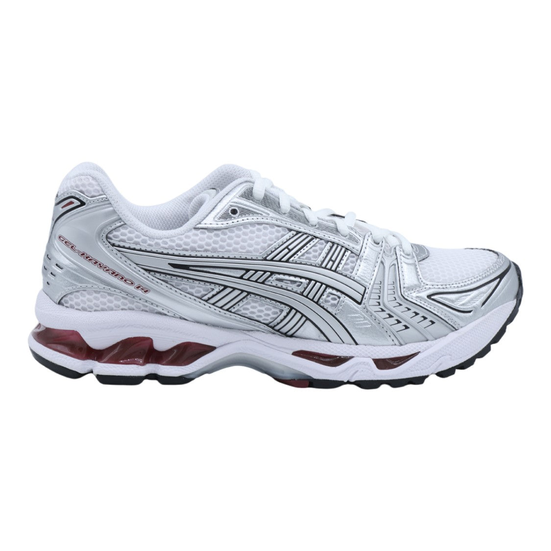 Asics Silver Accent Maroon Cushioning Lace-Up Sneakers