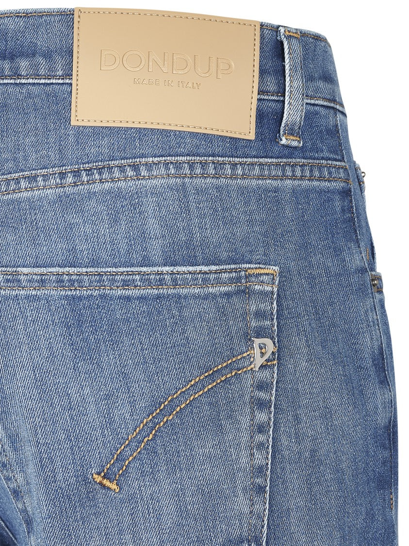 Dondup Wide-Leg Trousers With Branded Leather Patch