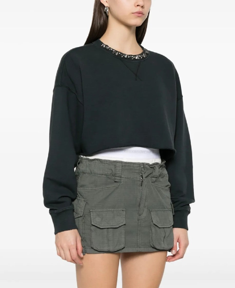 Golden Goose Golden Ws Cropped Sweatshirt
