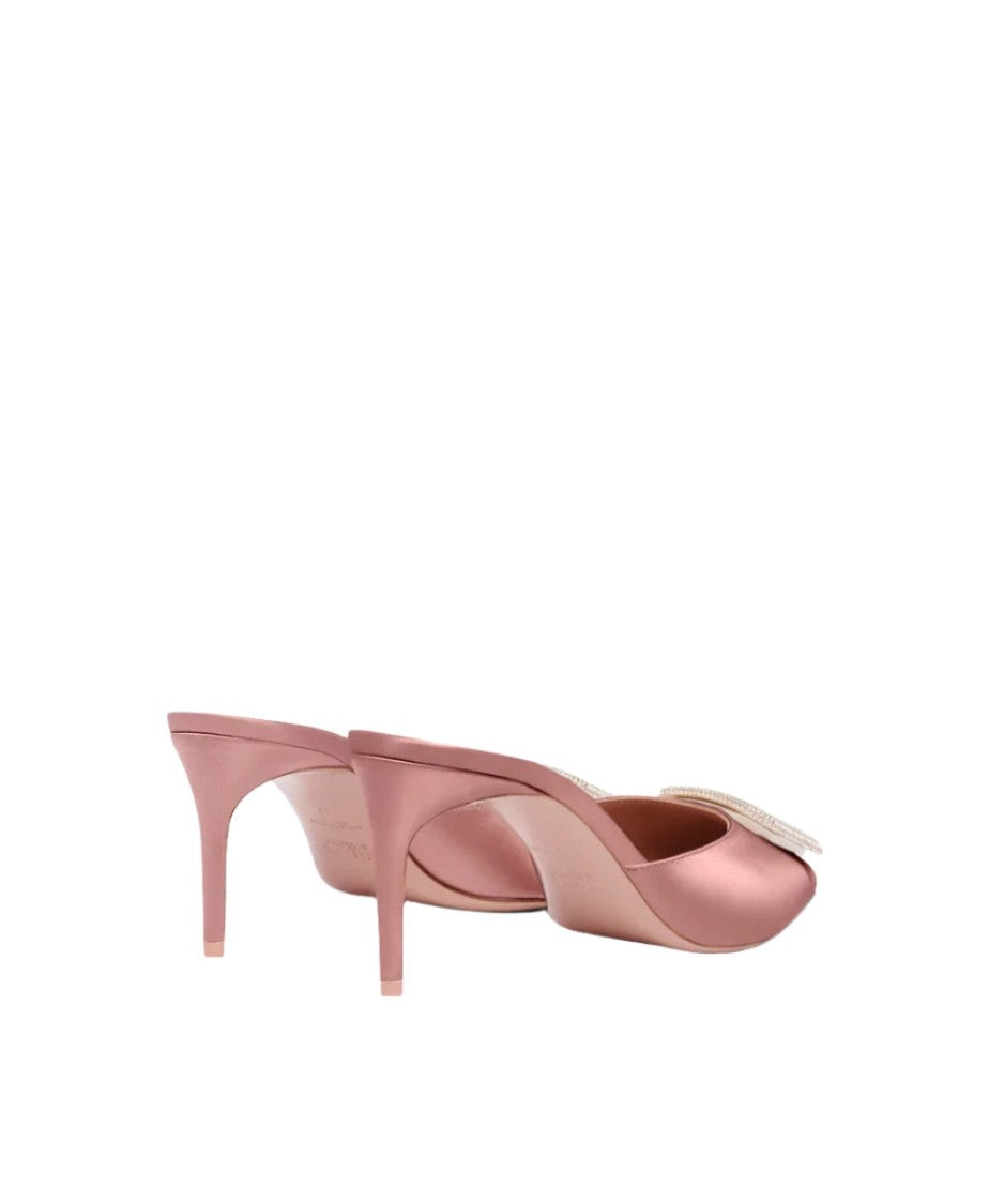 Malone Souliers Mona 70 Satin Blush Mules