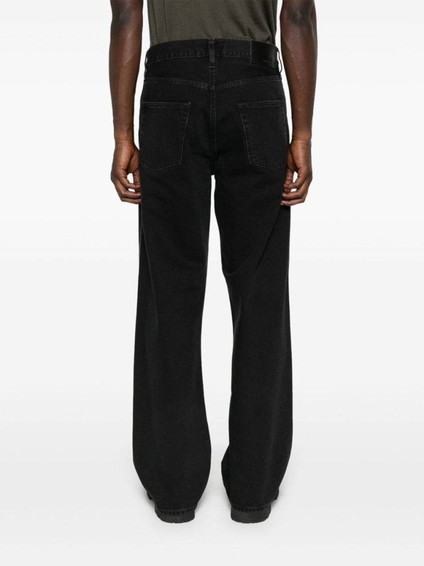 Sunflower Wide Leg Black Jeans With Classic Five-Pocket Design