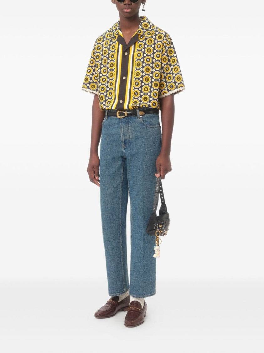 Valentino Garavani Bold Geometric Patterned Short-Sleeved Shirt