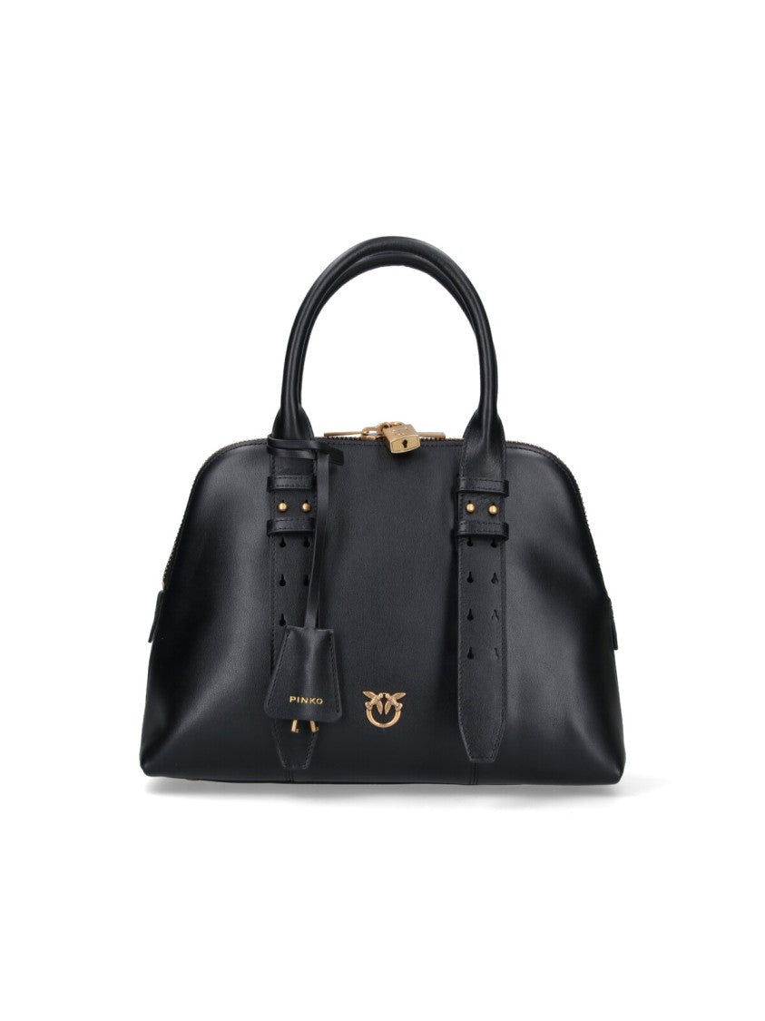 Pinko Structured Black Handbag With Clean Lines