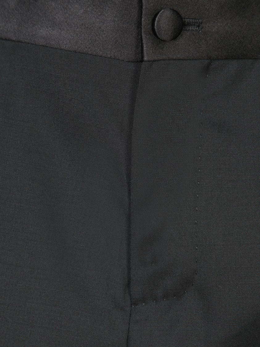 Dolce & Gabbana Black Straight-Cut Formal Trousers